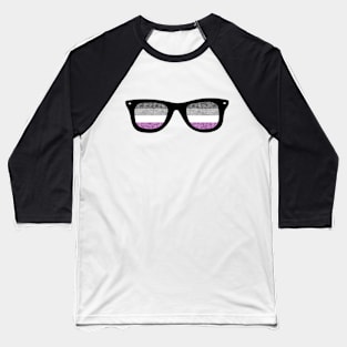 Asexual Pride Flag Sun Glasses Design Baseball T-Shirt